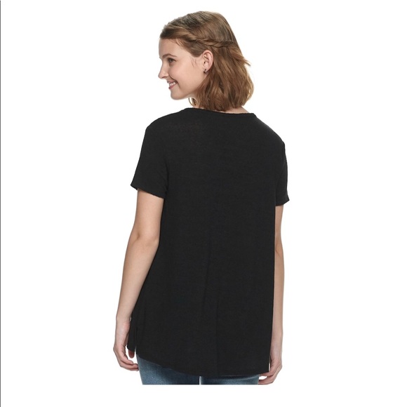 MUDD V-Neck Tee Warm Ginger Juniors Size M NWT - Picture 8 of 8